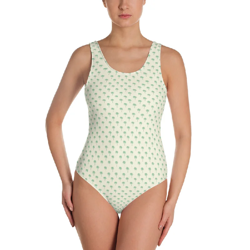 ladies one-piece swimsuit coral design -Palm Springs One-Piece Swimsuit