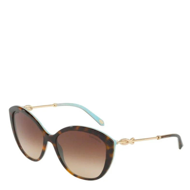 ladies sunglasses carved silhouette -TIFFANY & CO. TF4144BF HAVANA/BLUE