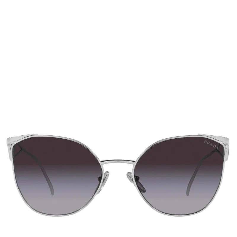 ladies sunglasses beach glow -Prada Metal Woman Sunglass Silver