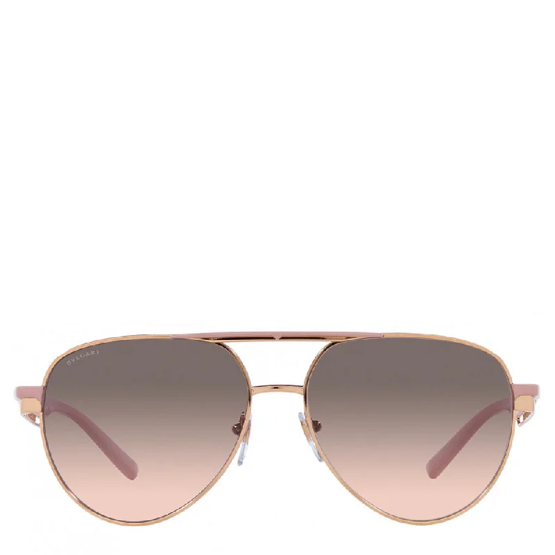 ladies sunglasses crafted shade -Bvlgari Steel Woman Sunglass Pink Gold / Pink