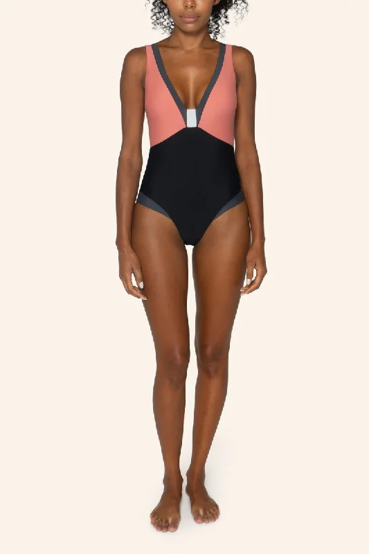 ladies one-piece swimsuit fest dip -Tasman One Piece Sunkissed