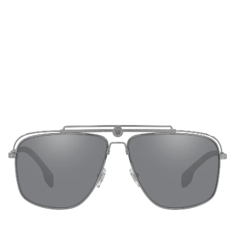 ladies sunglasses stark tint -Versace Metal Man Sunglass Gunmetal