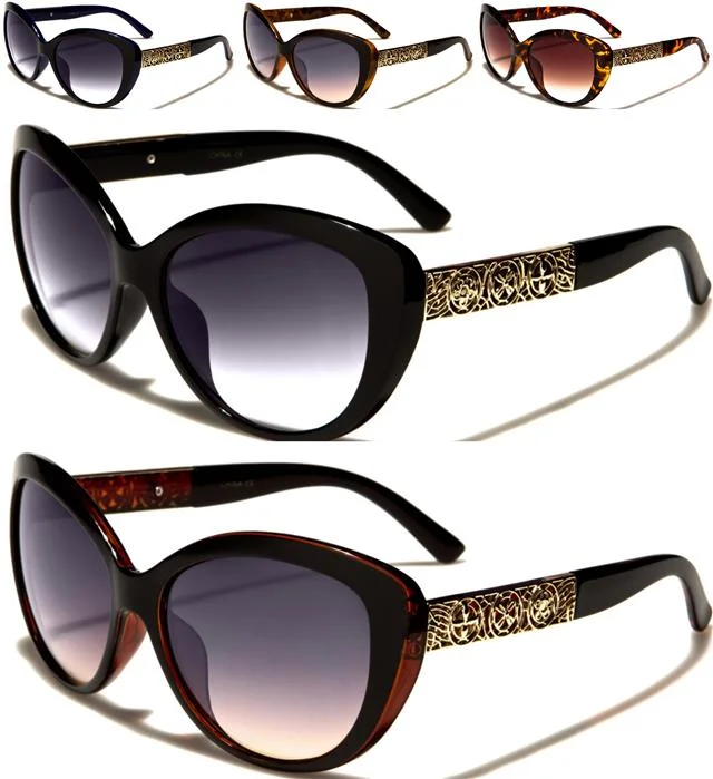 ladies sunglasses palm pattern -VG Designer Inspired Cat Eye Sunglasses for women