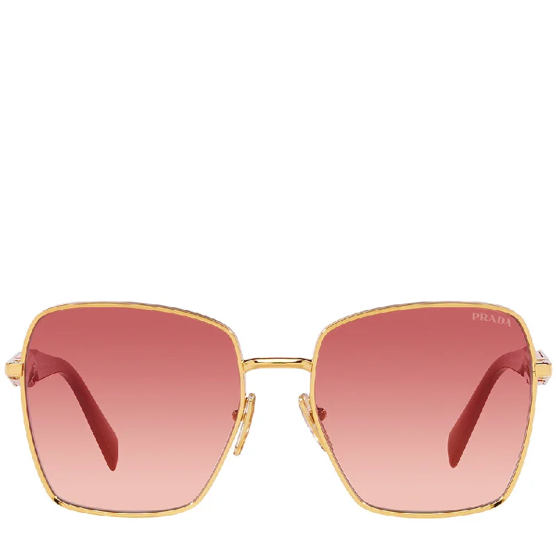 ladies sunglasses UV shield -Prada Metal Woman Sunglass Gold and Orange