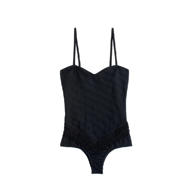 ladies one-piece swimsuit wolf pattern -Fringe One Piece | Rock Rib